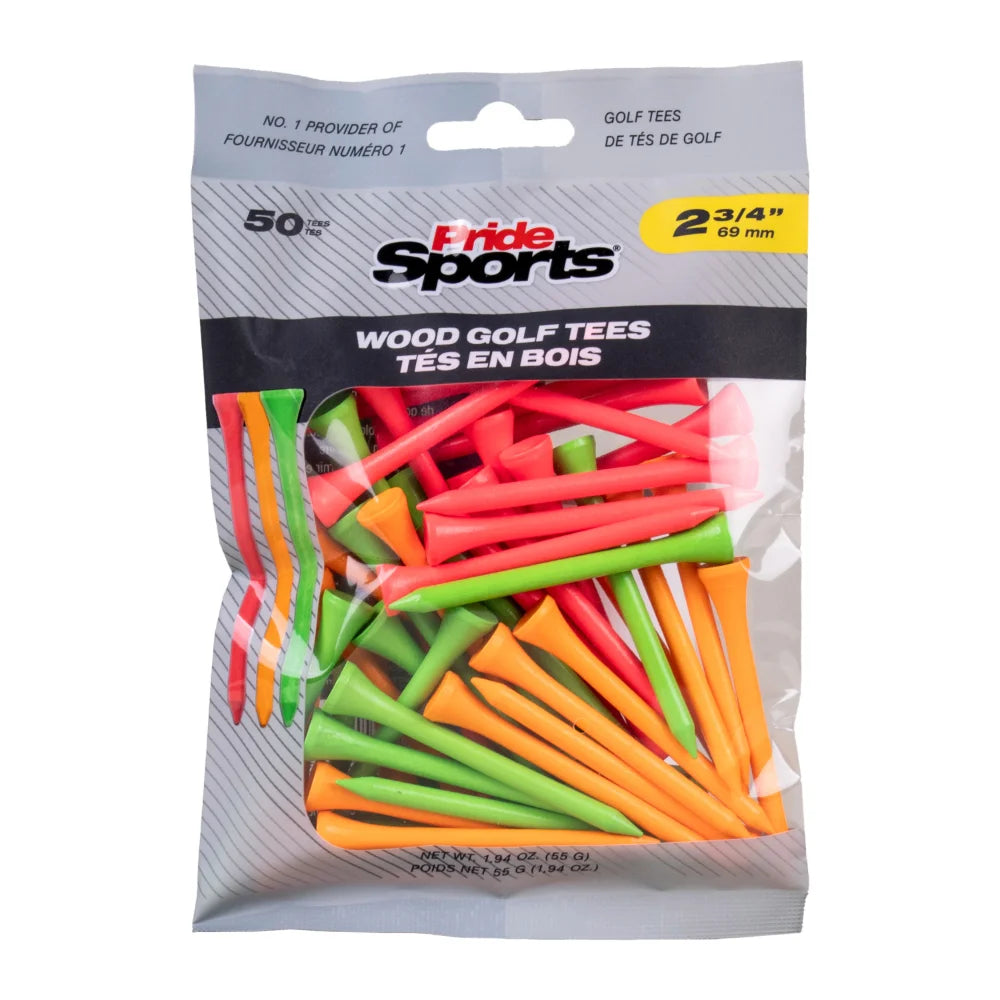 2 3/4" Bagged Golf Tee Packs