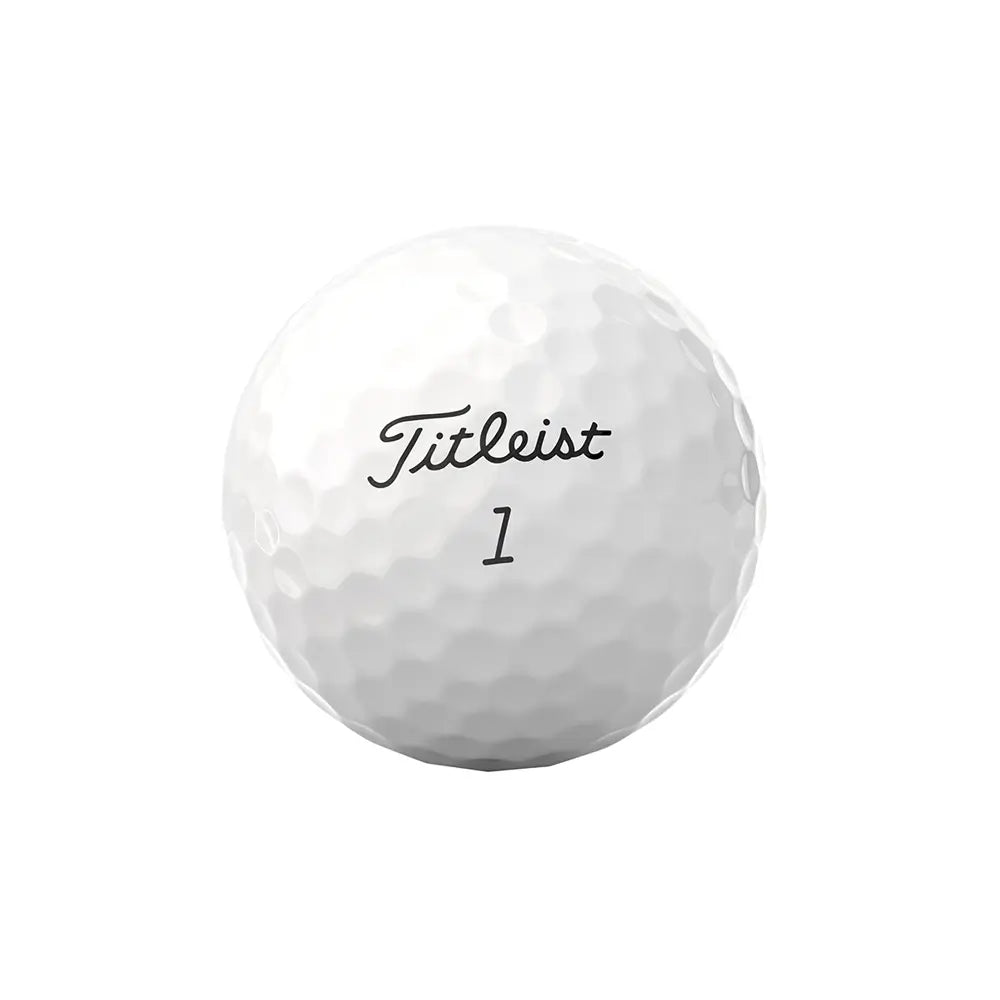 White golf ball with 'Titleist' branding on a white background