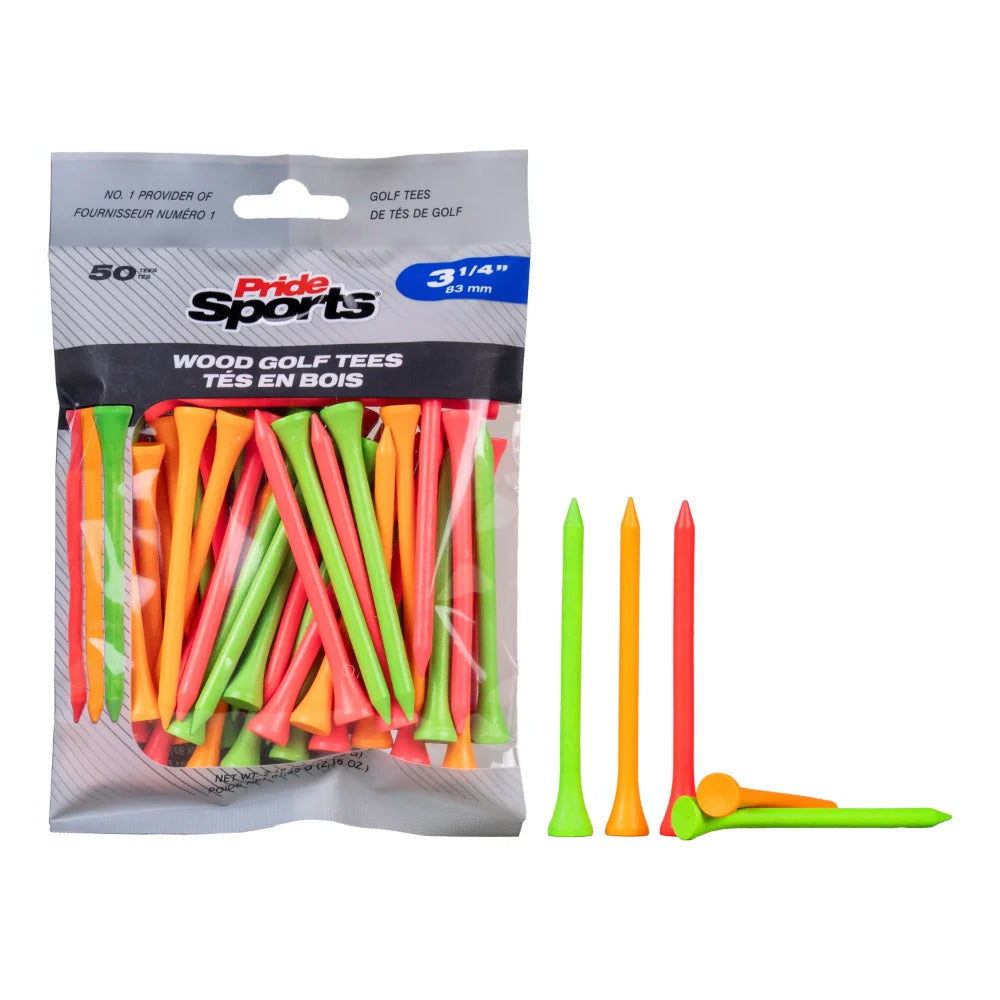 3 1/4" Bagged Golf Tee Packs