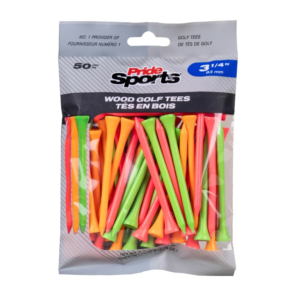3 1/4" Bagged Golf Tee Packs