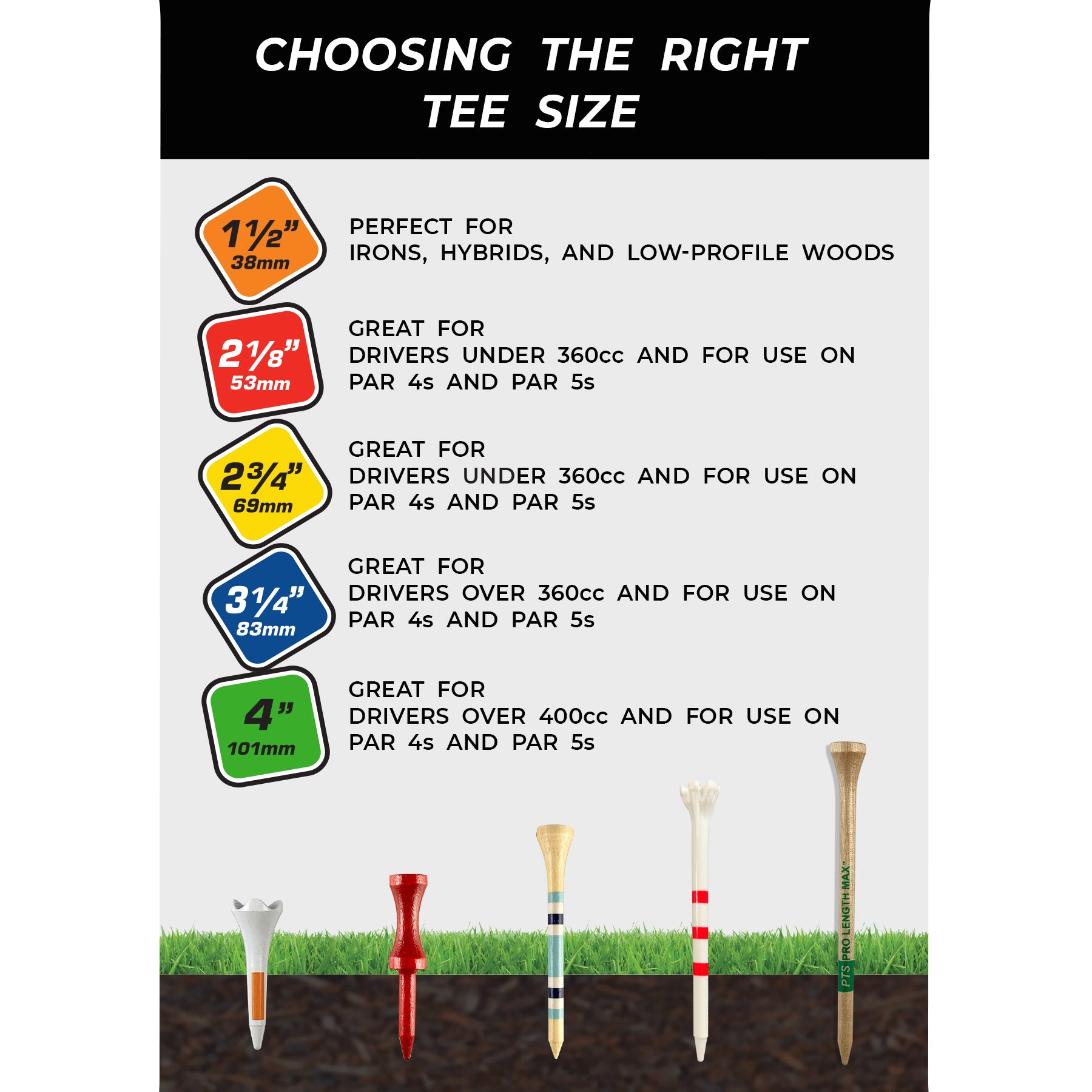 3 ¼" Personalized Pride Performance® Golf Tees