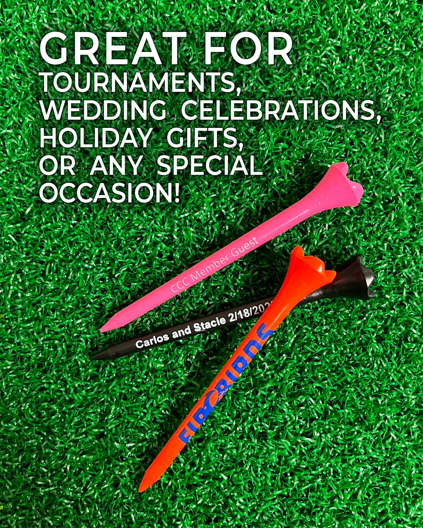 3 ¼" Personalized Pride Performance® Golf Tees