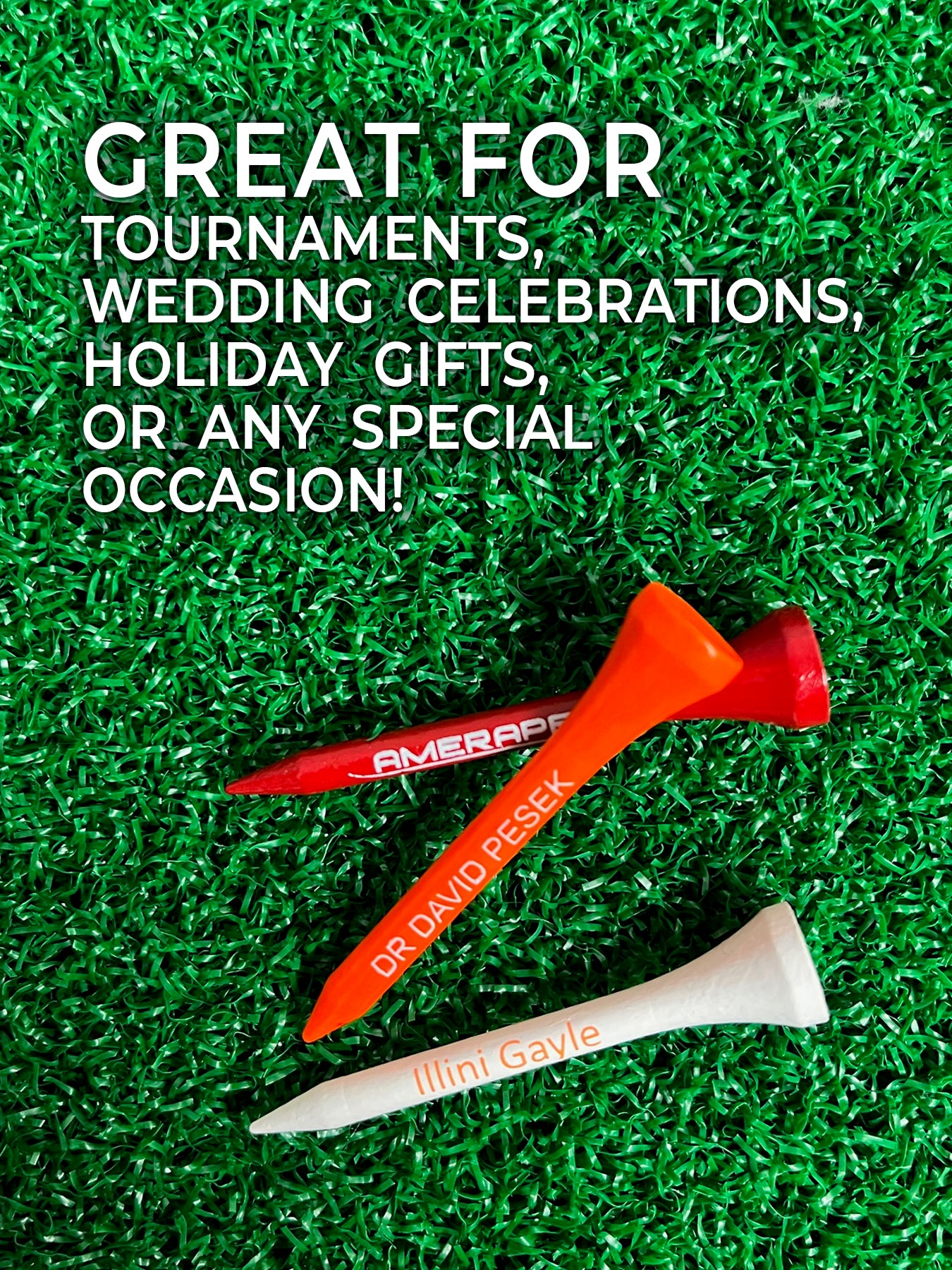 2 ⅛" Personalized Wood Golf Tees