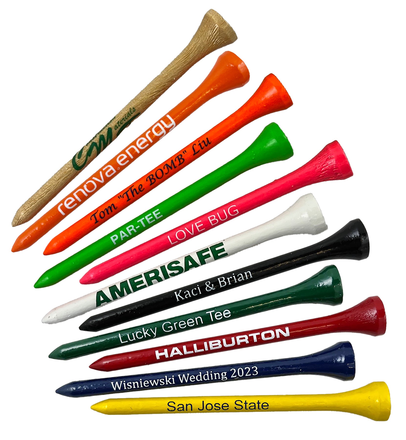 3 ¼" Personalized Wood Golf Tees
