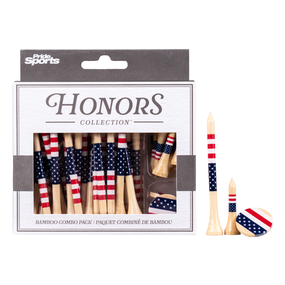 Honors Bamboo Combo Pack - 40 3 ¼" Tees, 10 1 ½" Tees, and 3 Ball Markers
