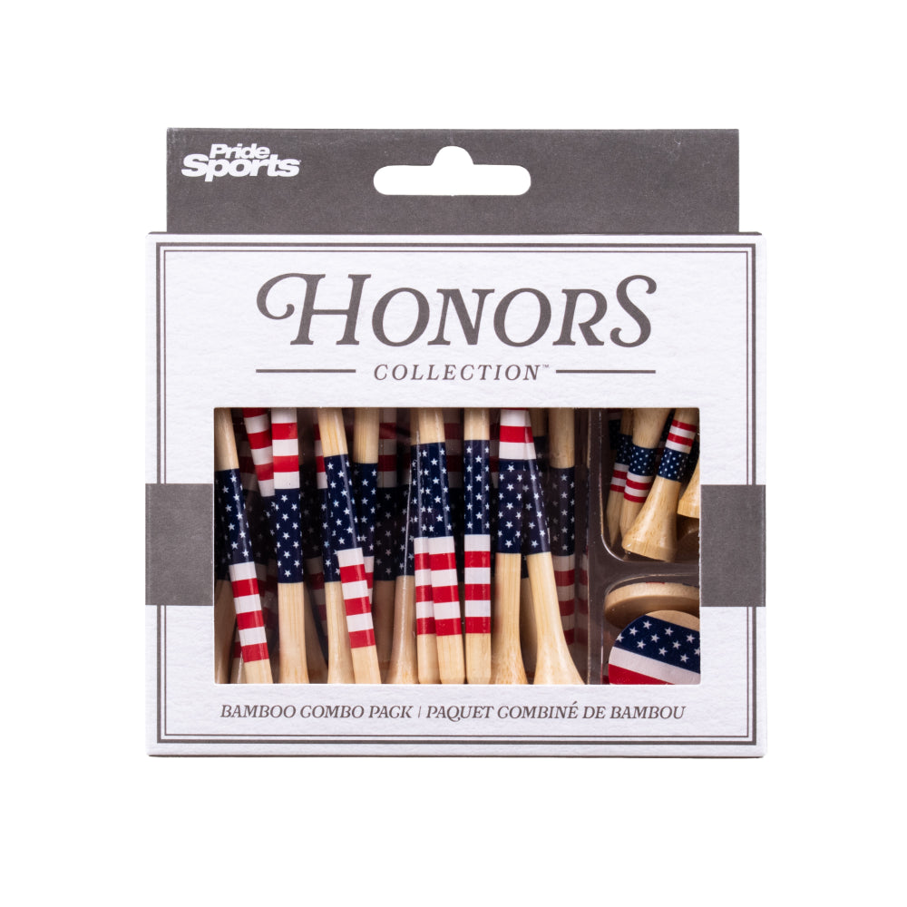 Honors Bamboo Combo Pack - 40 3 ¼" Tees, 10 1 ½" Tees, and 3 Ball Markers