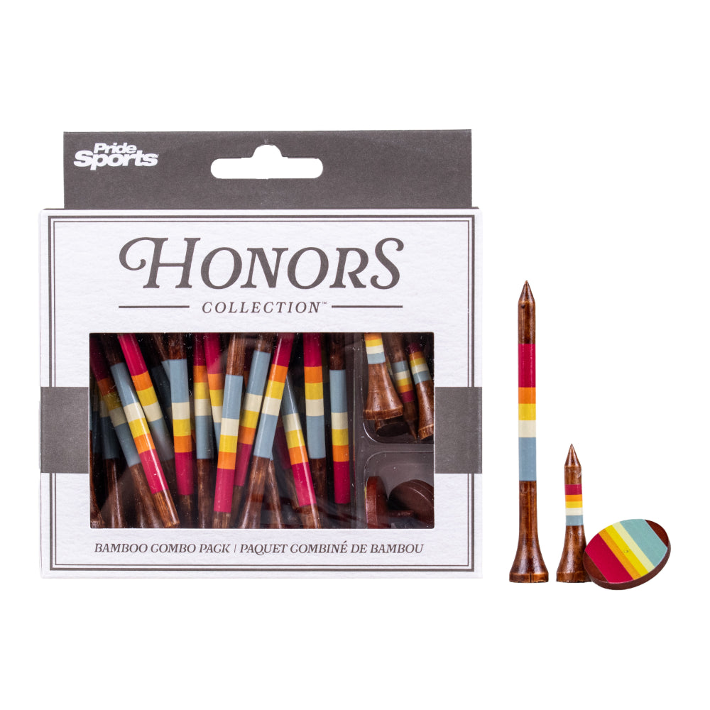 Honors Bamboo Combo Pack - 40 3 ¼" Tees, 10 1 ½" Tees, and 3 Ball Markers
