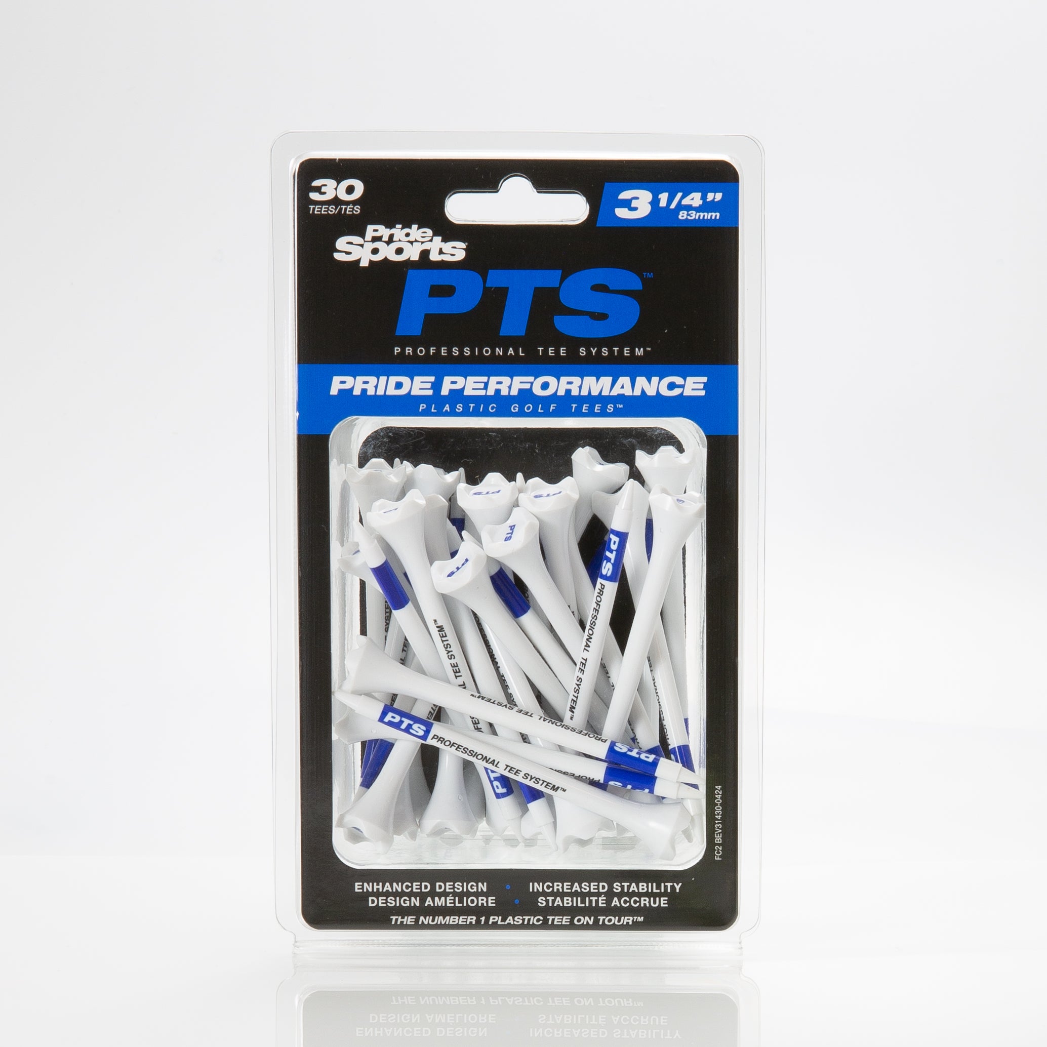 3 1/4" Professional Tee System® (PTS) Pride Performance® Plastic Tees - 30ct