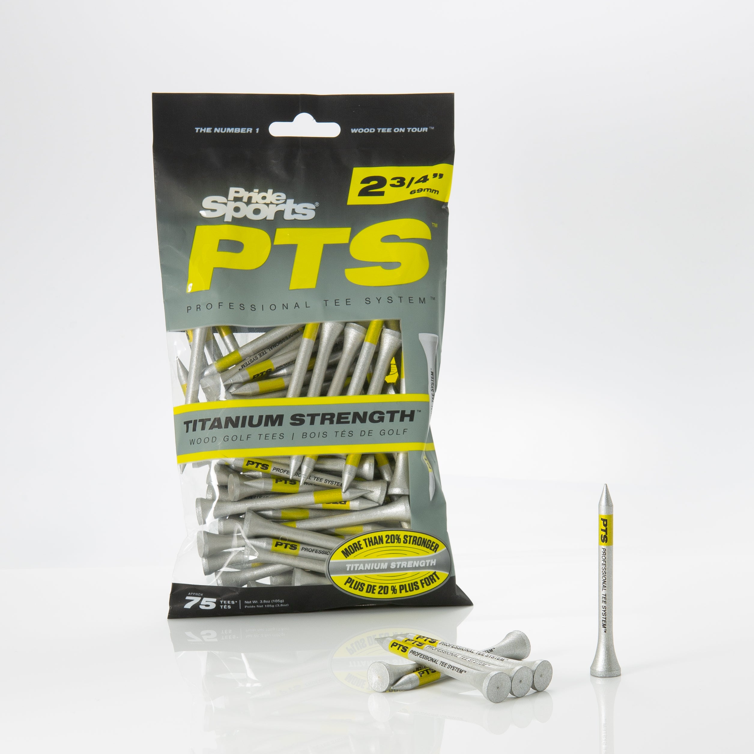 Professional Tee System™ (PTS) Titanium Strength™ Wood Golf Tees