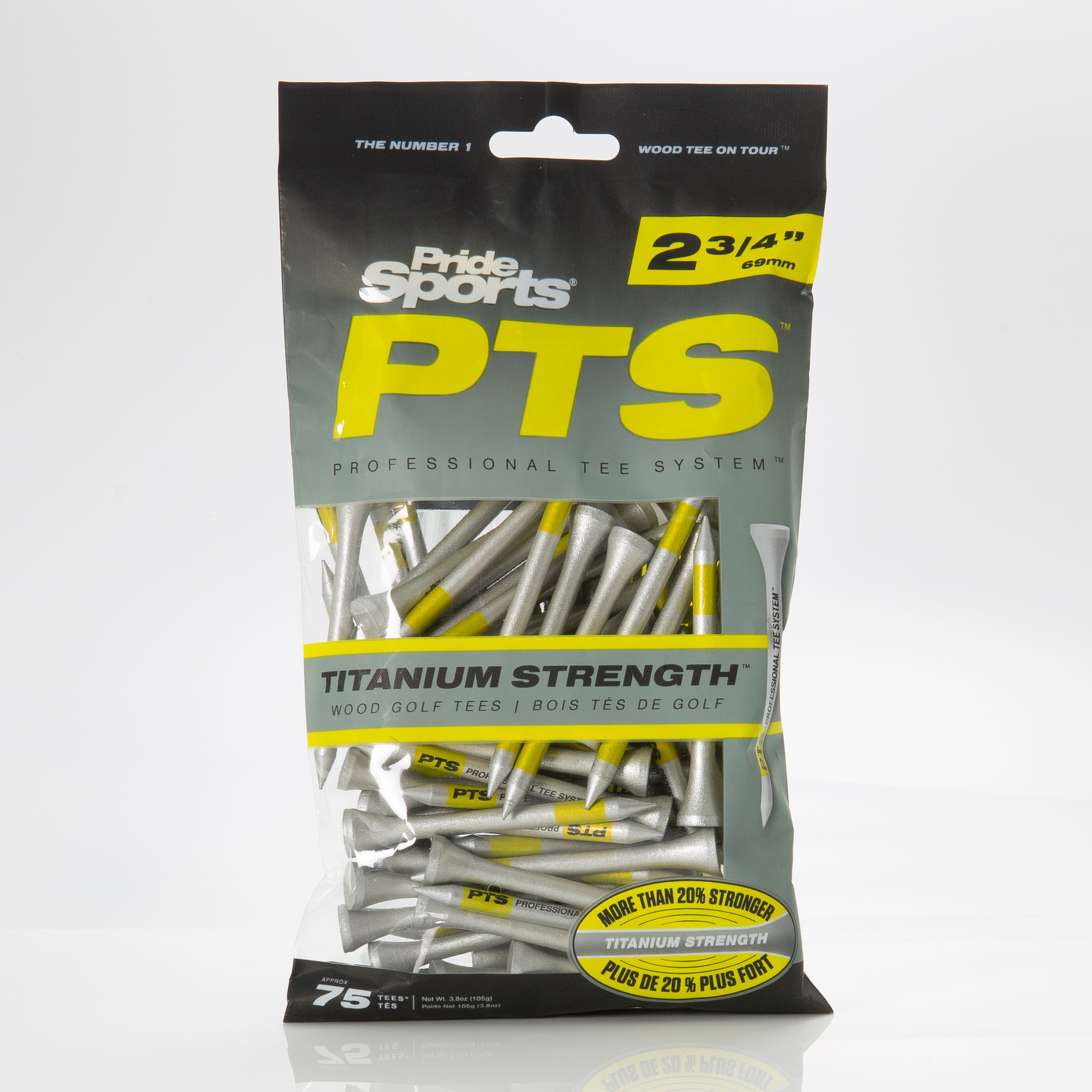 Professional Tee System™ (PTS) Titanium Strength™ Wood Golf Tees