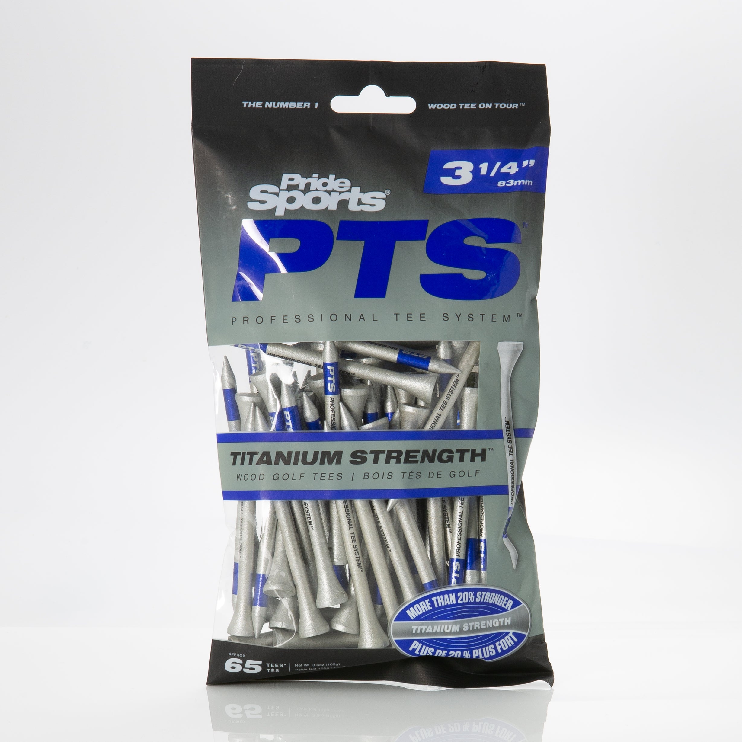 Professional Tee System™ (PTS) Titanium Strength™ Wood Golf Tees