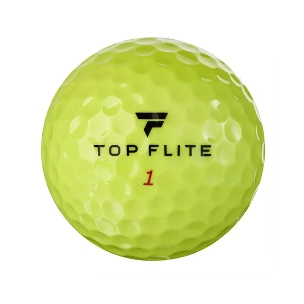 Top Flite XL Distance Golf Balls - Yellow - Plain