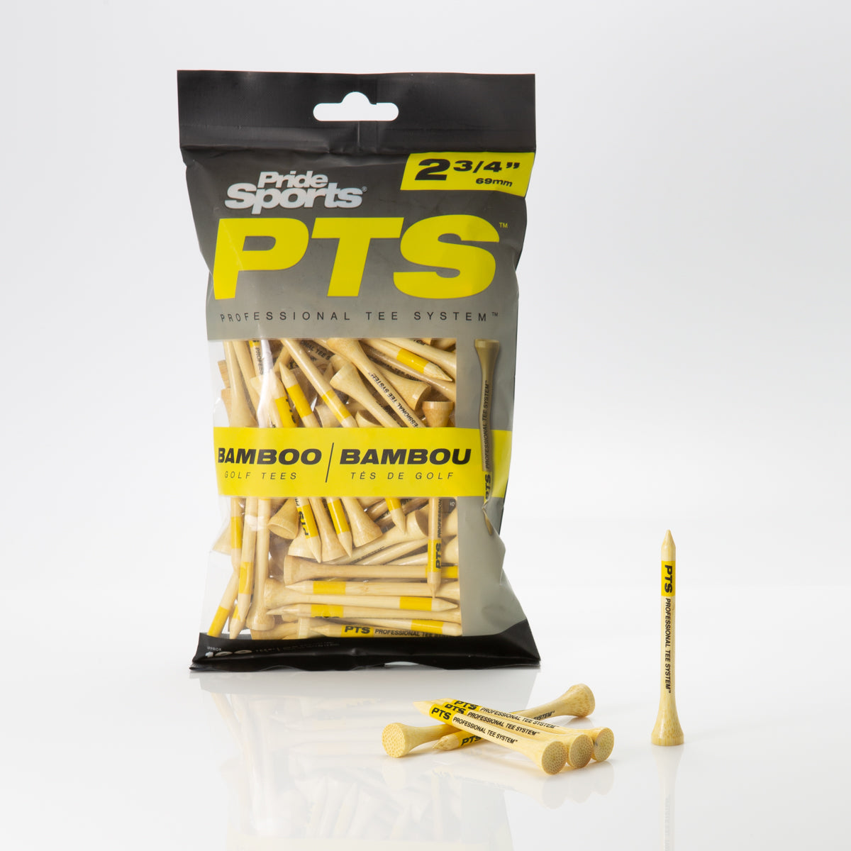 2 ¾" PTS Bamboo Tees - Natural