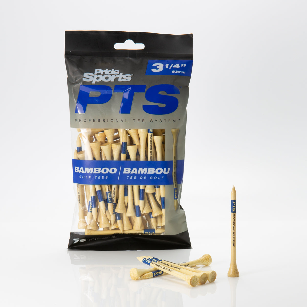 3 ¼" PTS Bamboo Tees - Natural