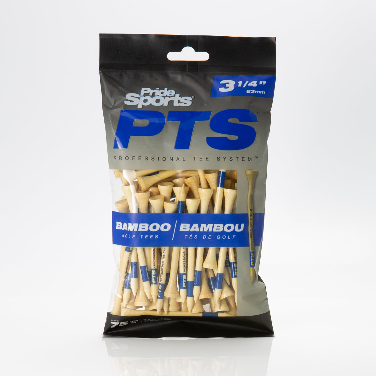 3 ¼" PTS Bamboo Tees - Natural