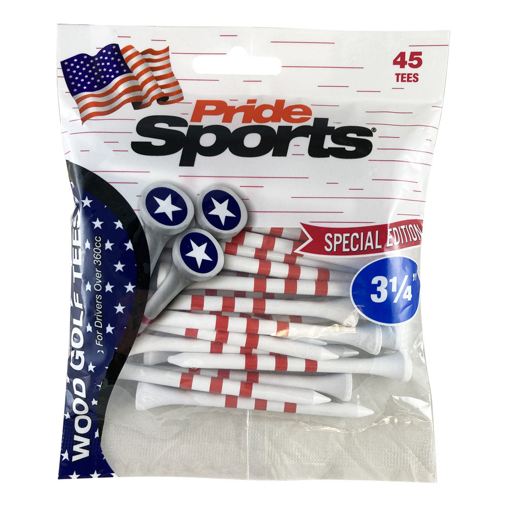 PrideSports Special Edition Wood Golf Tees - 45ct