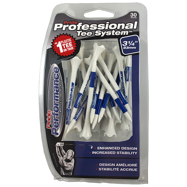 Professional Tee System® (PTS) Pride Performance® Plastic Tees - 30ct Packs