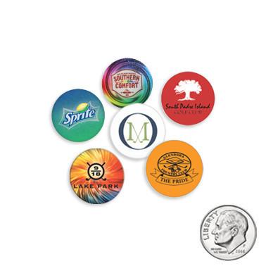 Personalized Dime-Size Plastic Ball Markers
