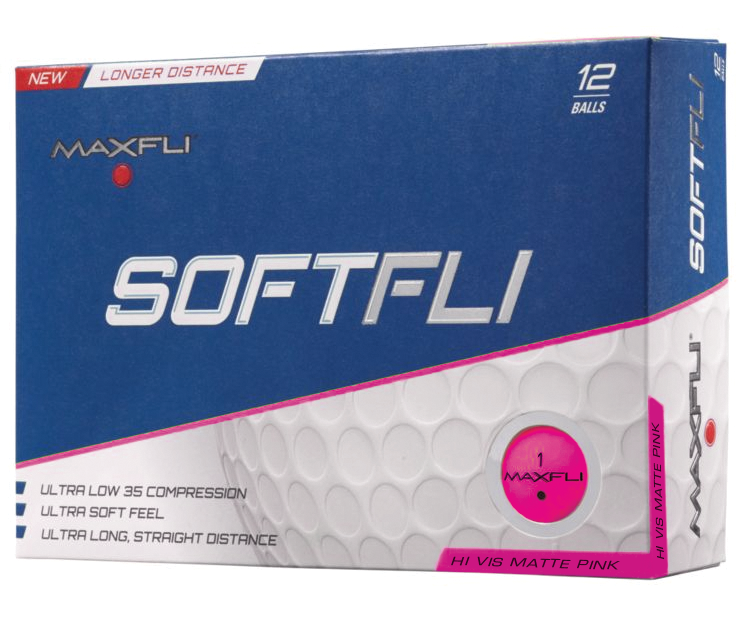 Maxfli SoftFli Matte Golf Balls - Custom Text Imprint