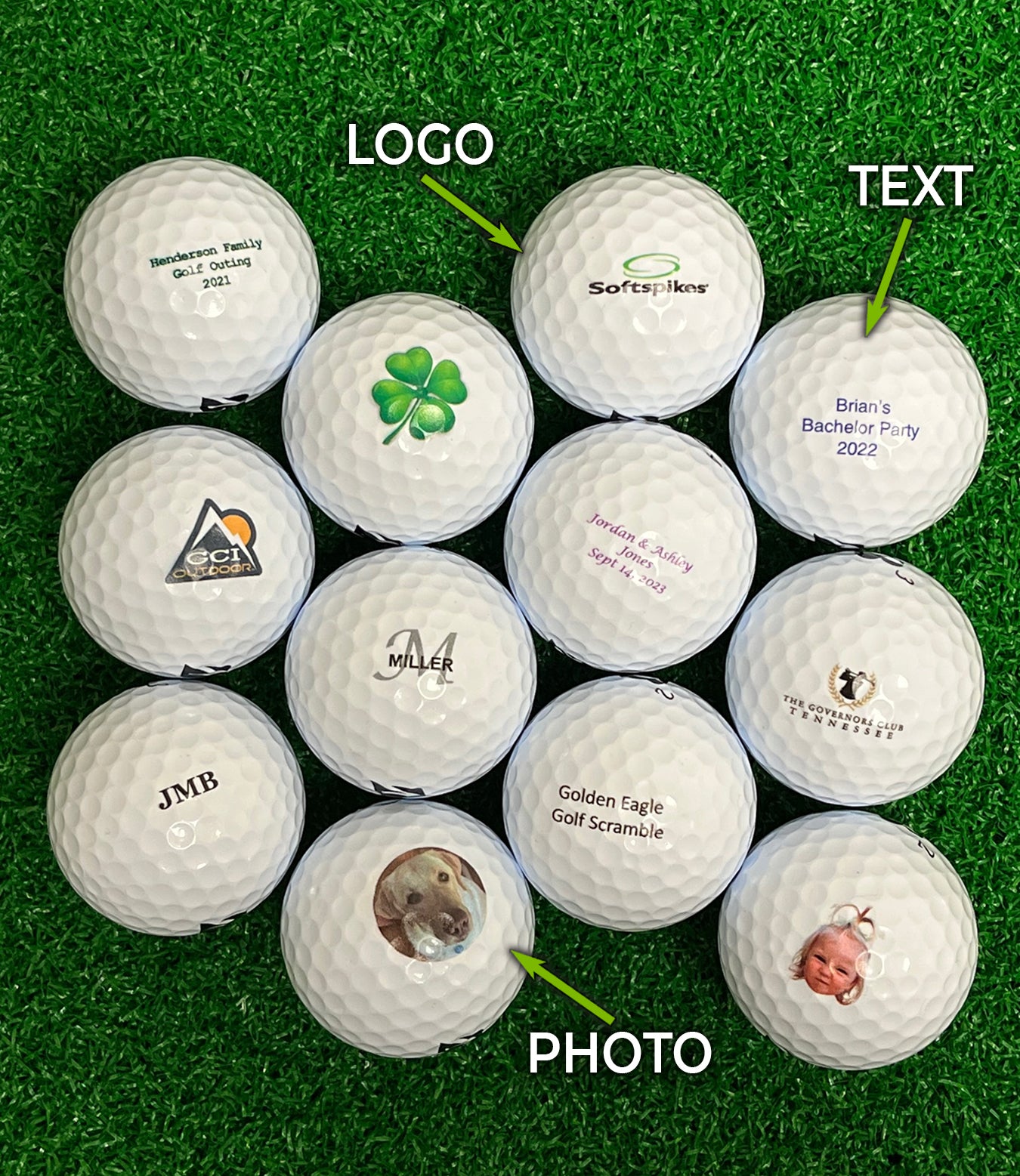 Custom Text Golf Balls