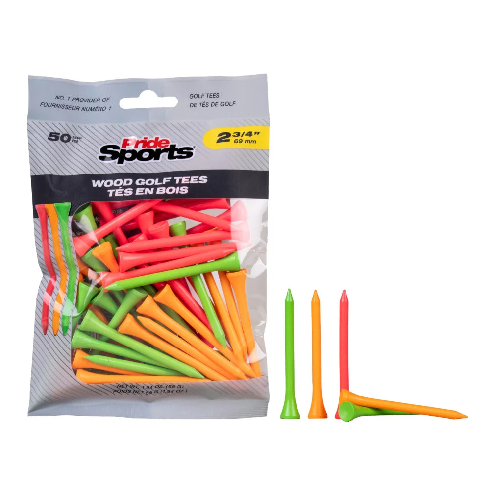 2 3/4" Bagged Golf Tee Packs
