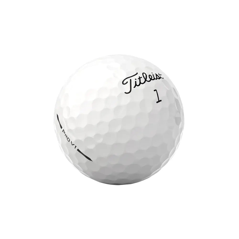 White golf ball with 'Titleist' branding on a white background