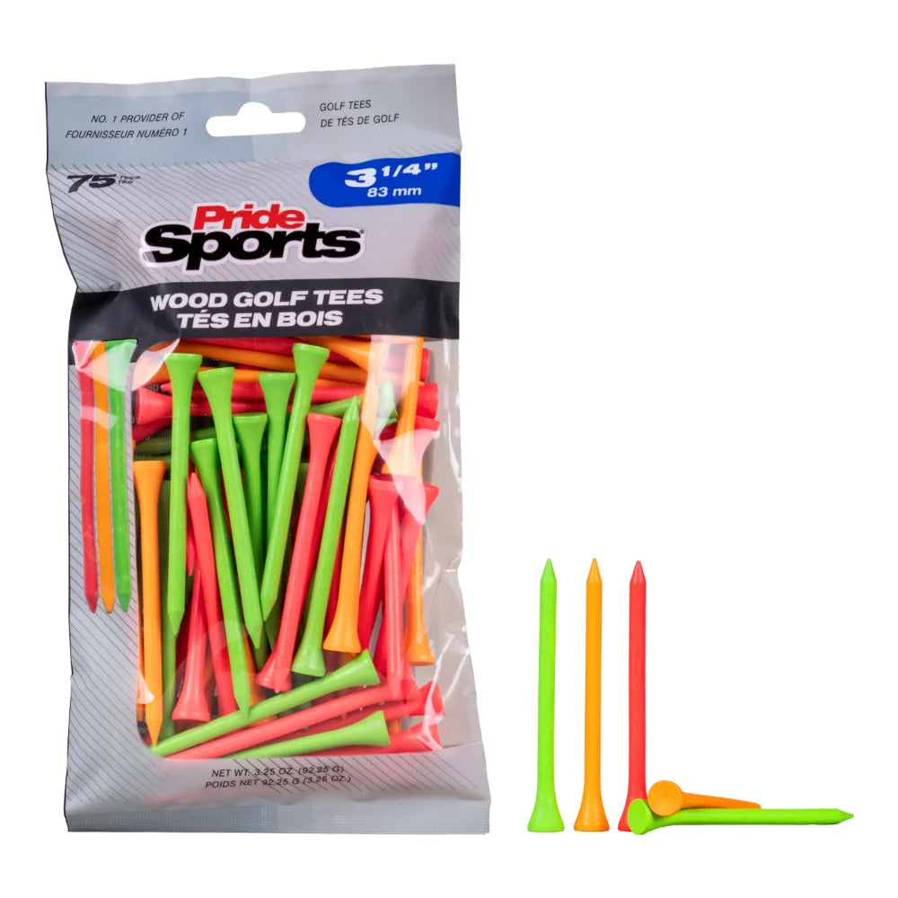 3 1/4" Bagged Golf Tee Packs