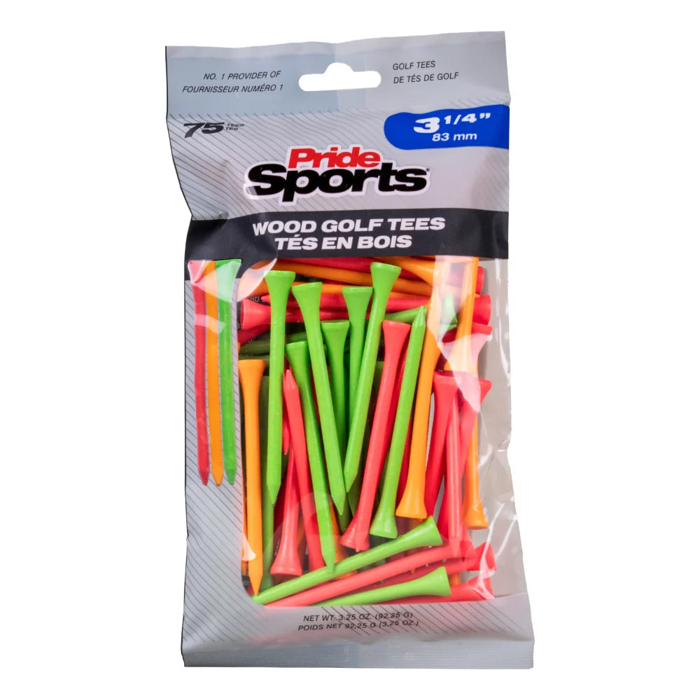 3 1/4" Bagged Golf Tee Packs