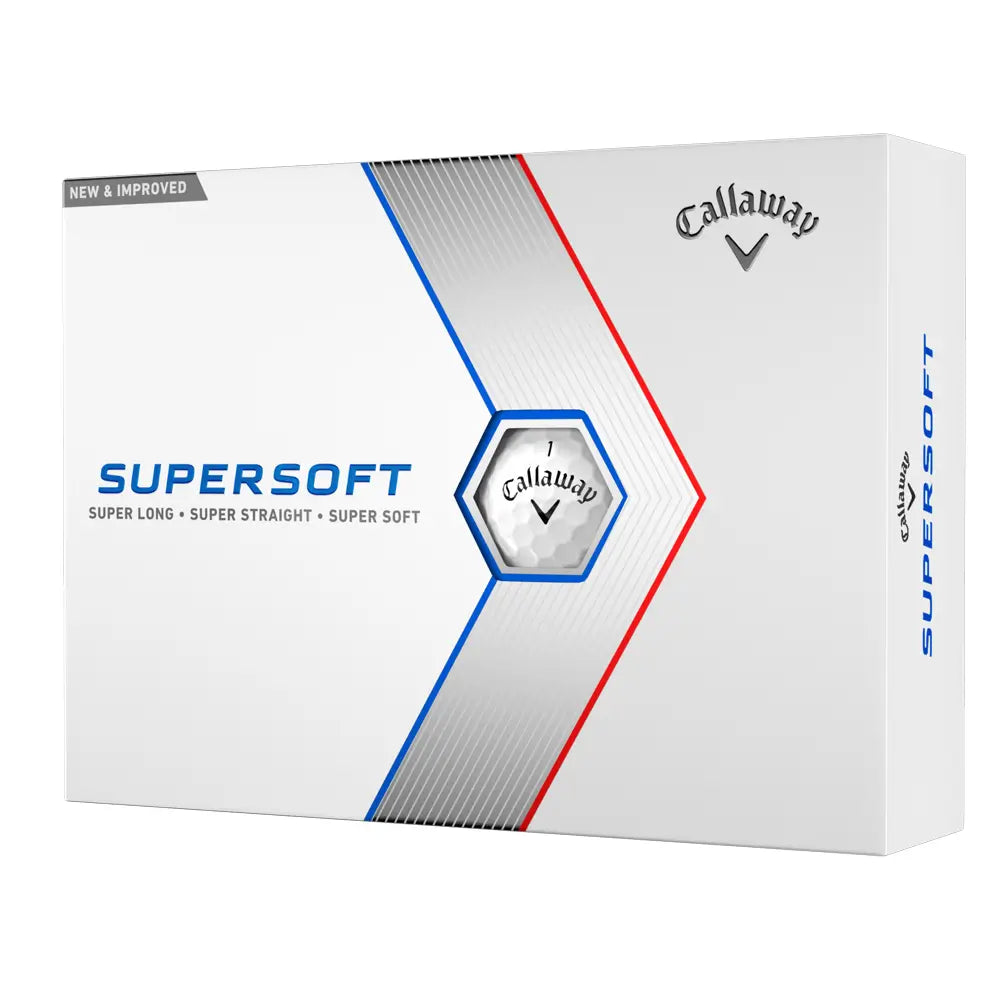 Callaway Supersoft golf ball box on a white background