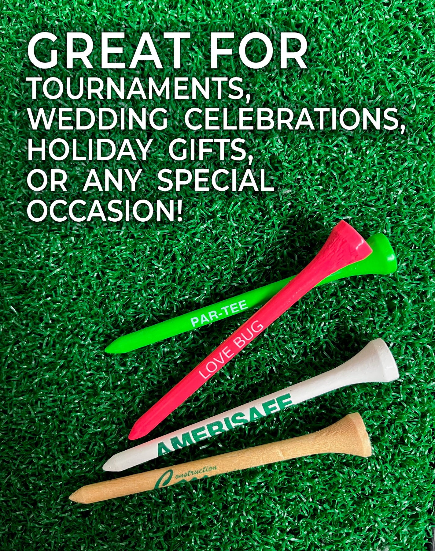 Personalized Combo Packs - 10 Golf Tees