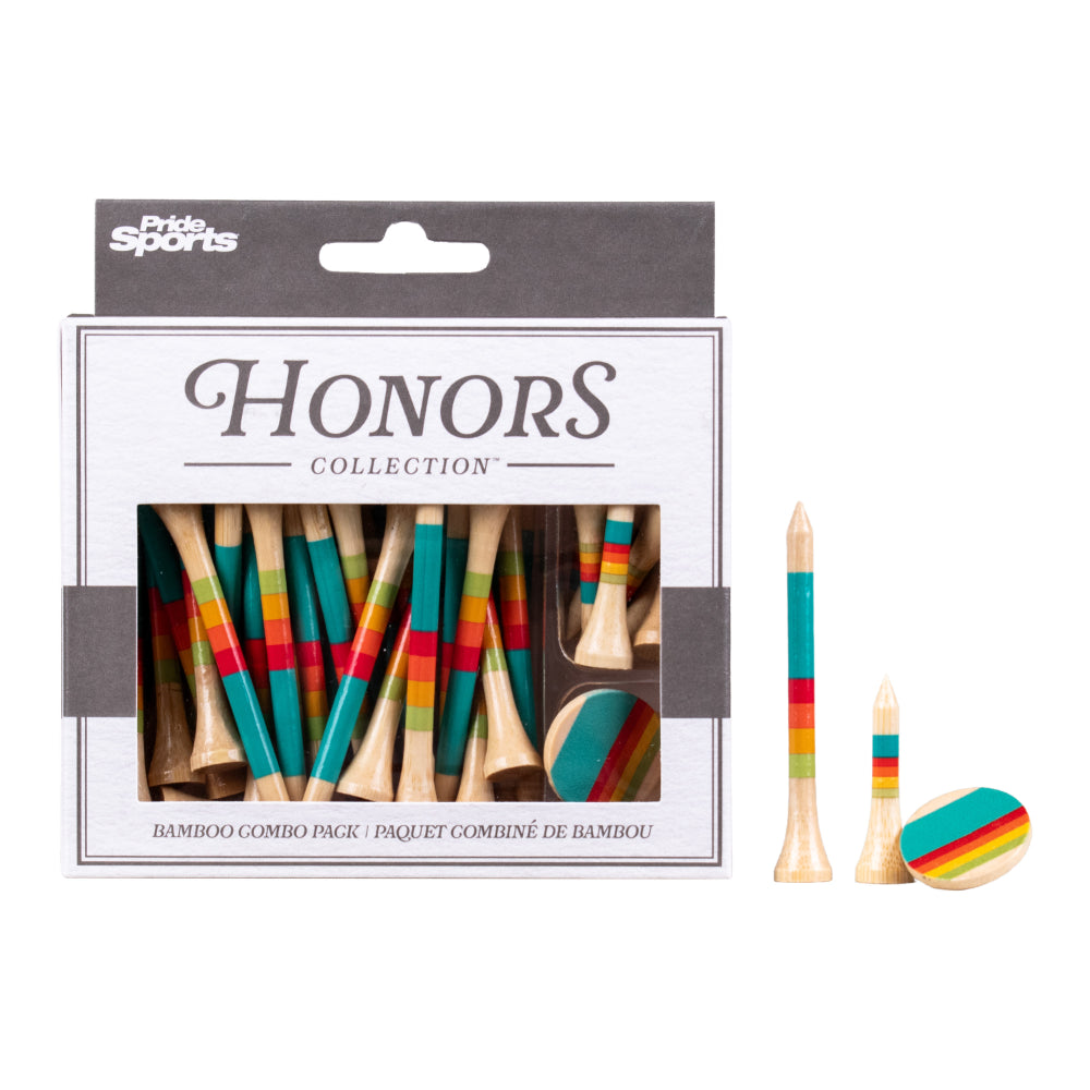 Honors Bamboo Combo Pack - 40 2 ¾" Tees, 10 1 ½" Tees, and 3 Ball Markers
