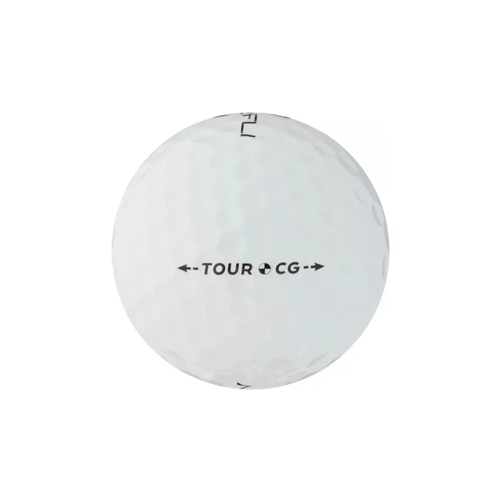 White golf ball with 'TOUR CG' branding on a white background