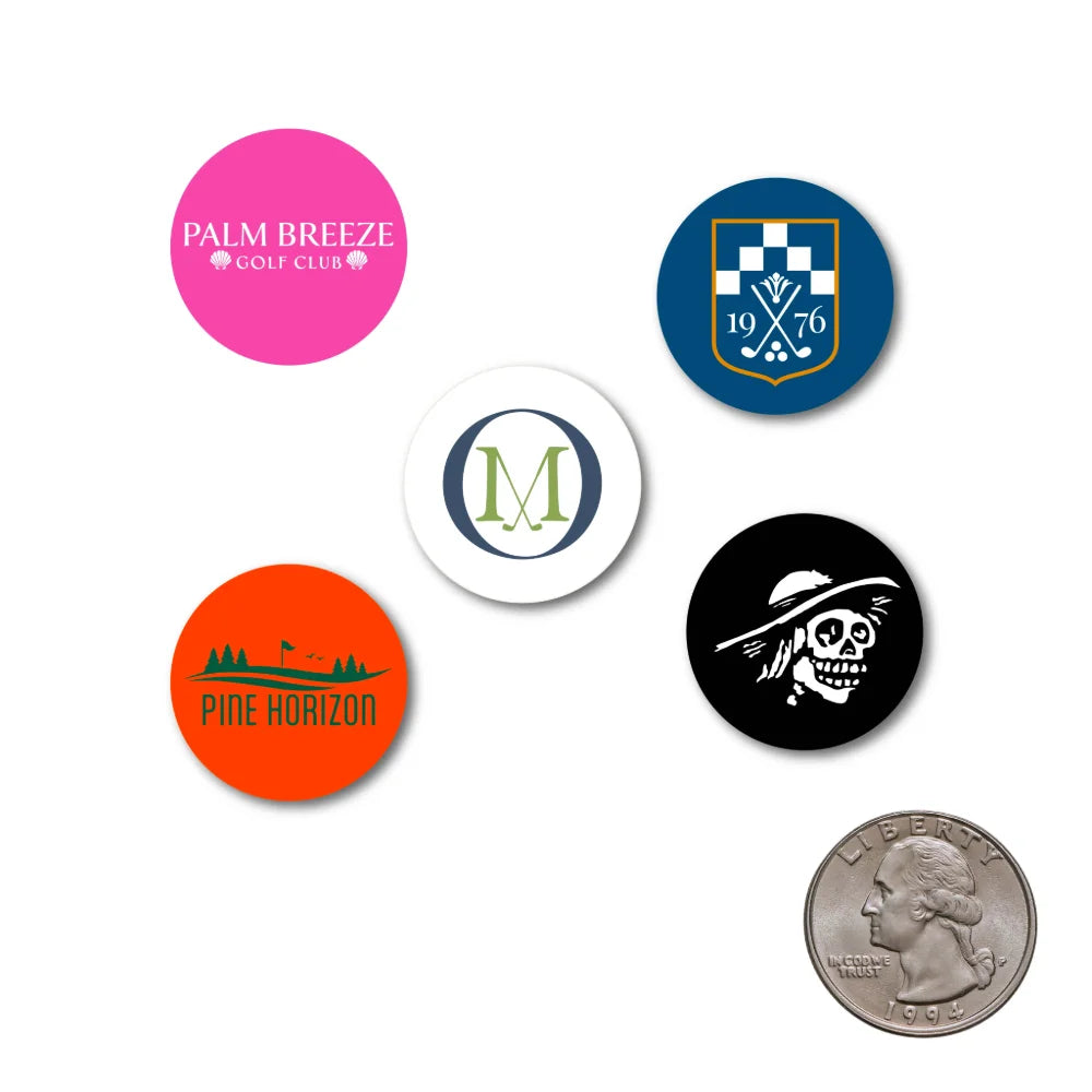 Personalized Quarter-Size Plastic Ball Markers