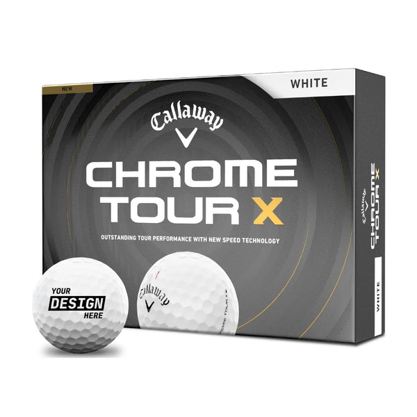 Callaway Chrome Tour X ホワイト 12個入り　4ダース Callaway Chrome Tour X - Custom Imprint