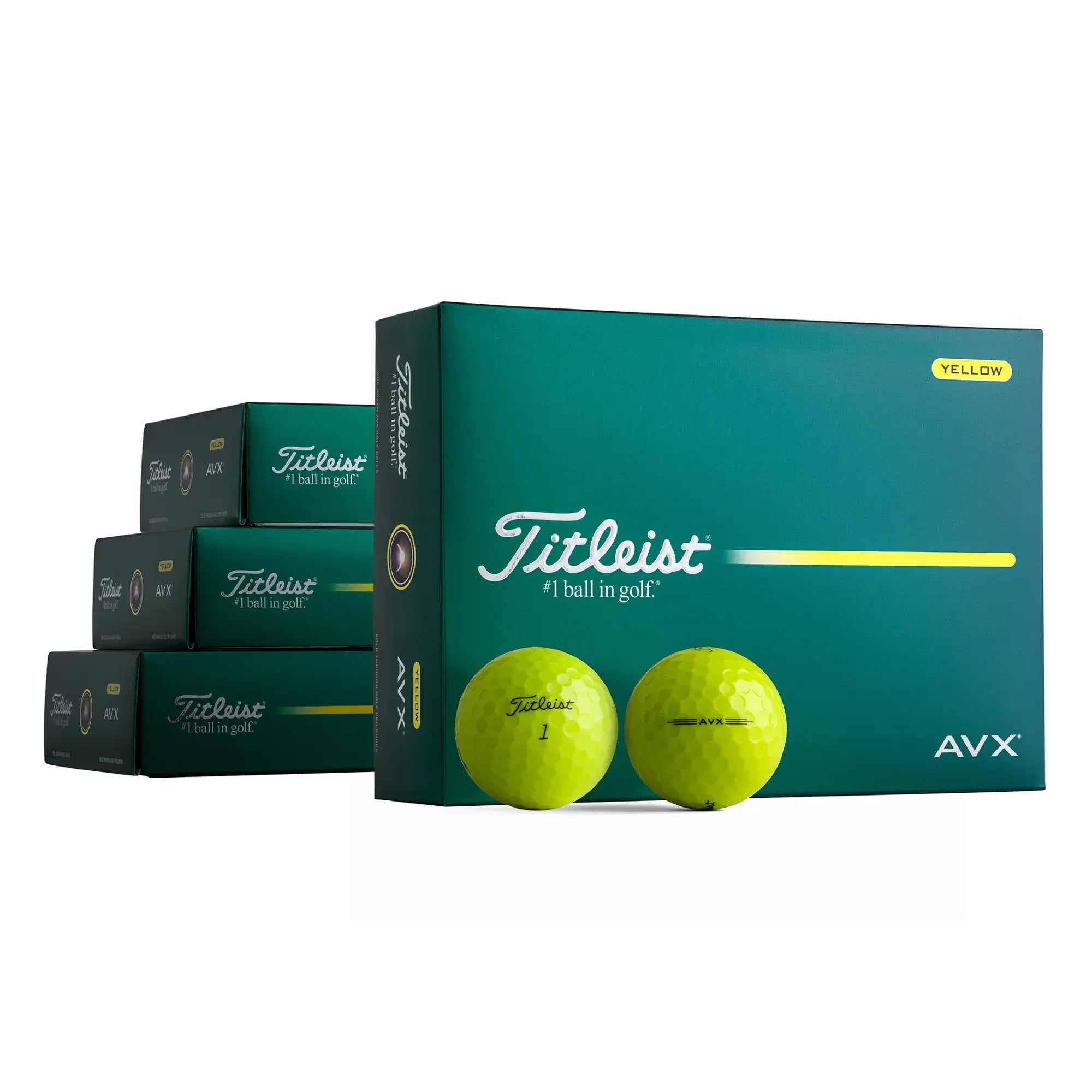 Titleist AVX Yellow - Buy 3 DZ Get 1 DZ Free - Custom Text Imprint