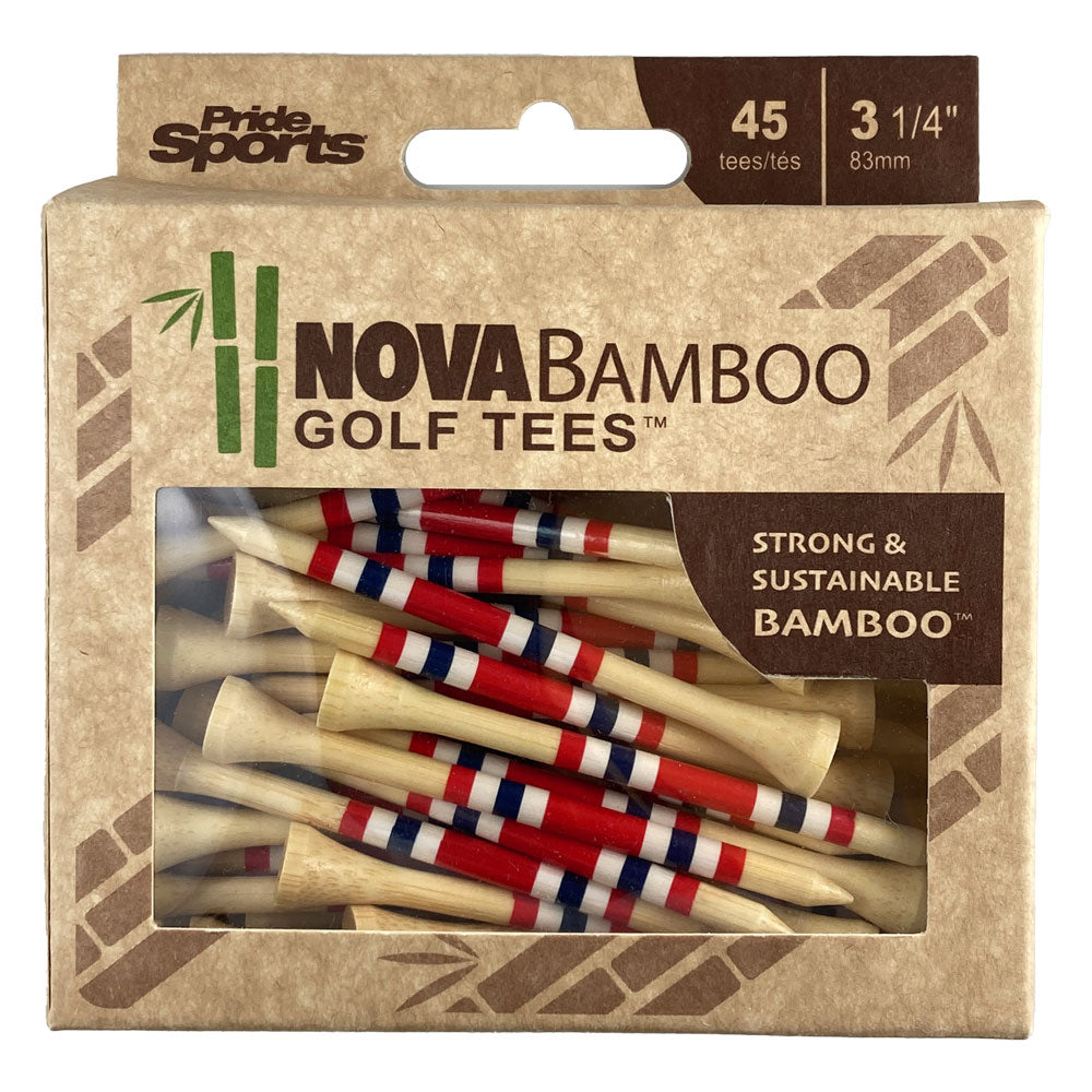 Nova Bamboo Golf Tees™ - Red / White / Blue