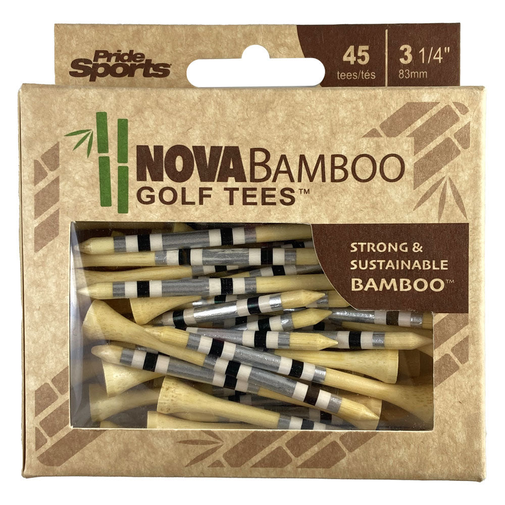 Nova Bamboo Golf Tees™ - Silver / White / Black