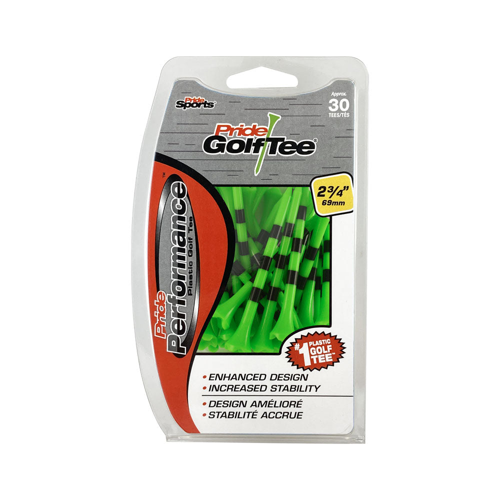 Pride Performance™ Plastic Tees - Striped 30ct Packs