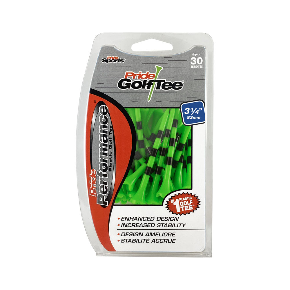 Pride Performance™ Plastic Tees - Striped 30ct Packs