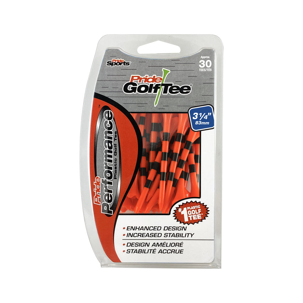 Pride Performance™ Plastic Tees - Striped 30ct Packs