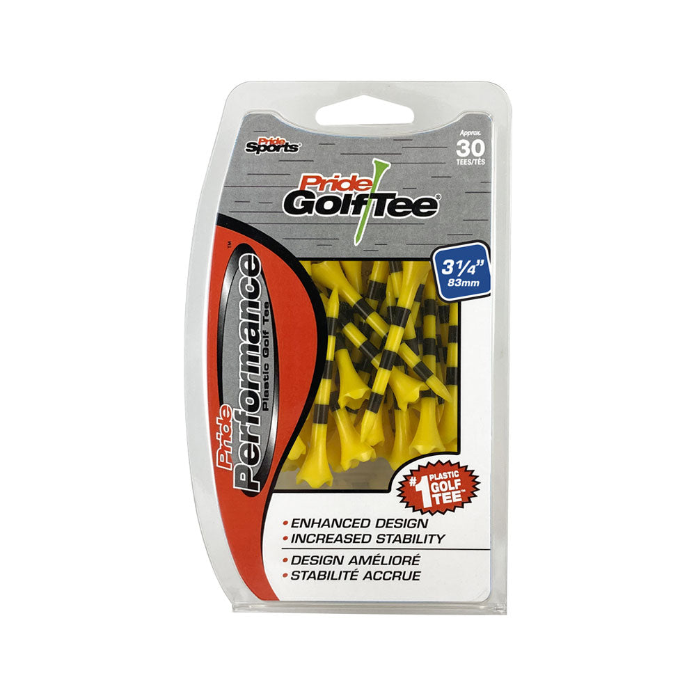 Pride Performance™ Plastic Tees - Striped 30ct Packs