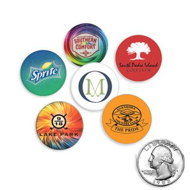 Personalized Quarter-Size Plastic Ball Markers