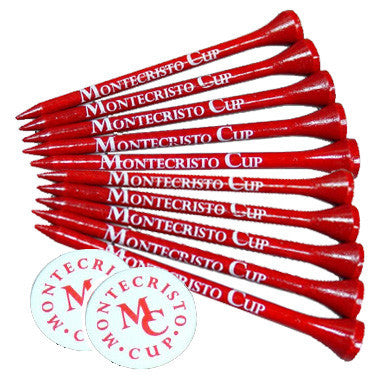 10 Golf Tees 2 Golf Ball Marker Combo Packs